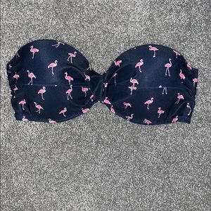 Strapless Flamingo Bikini Top